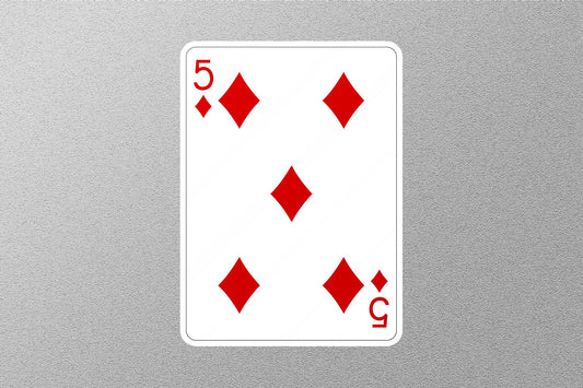 Wholesale 5 of Diamonds Cards Sticker