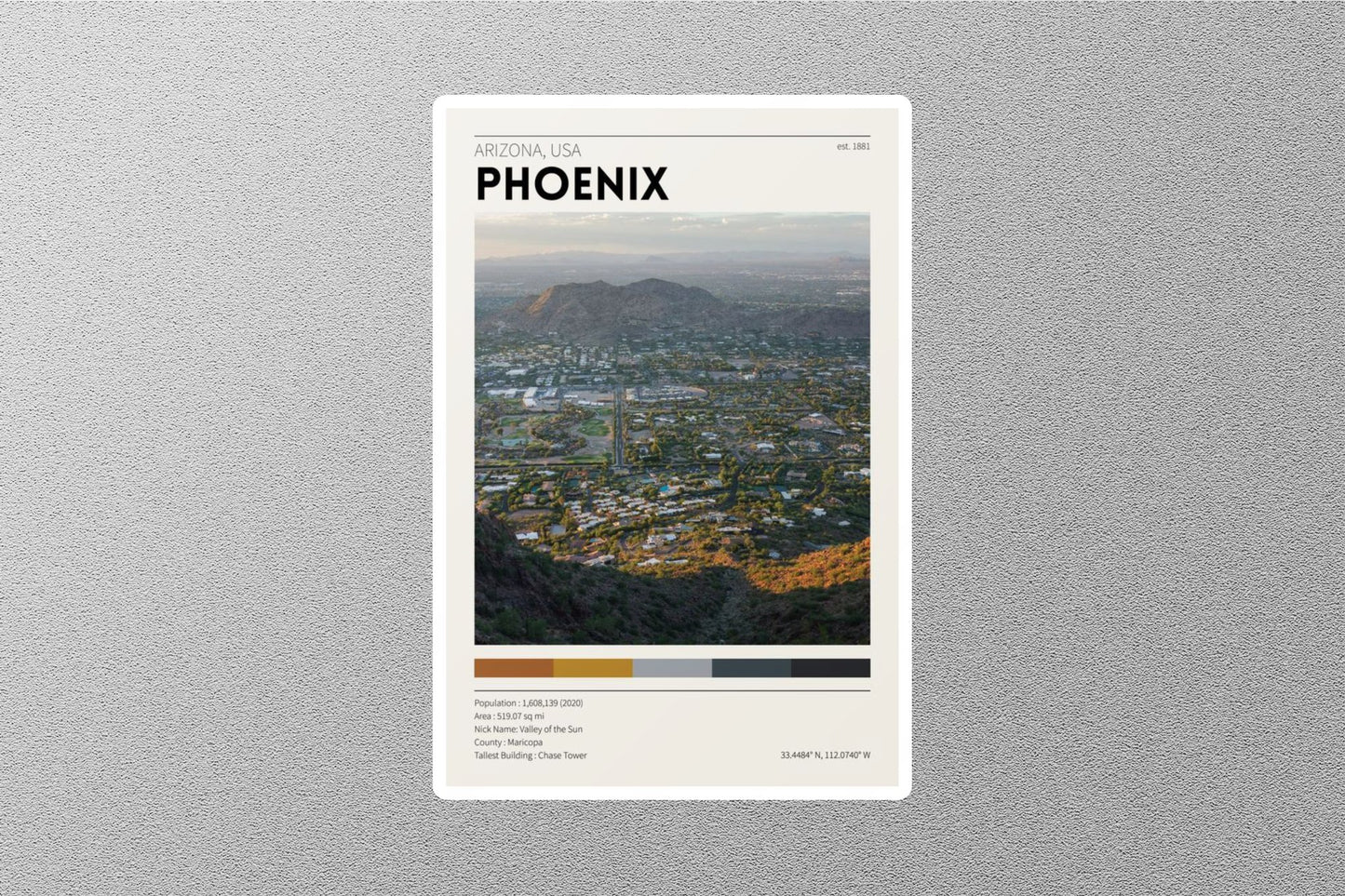 Phoenix USA Travel Sticker