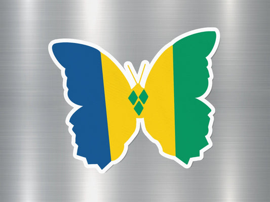 Swedish Butterfly Flag Sticker