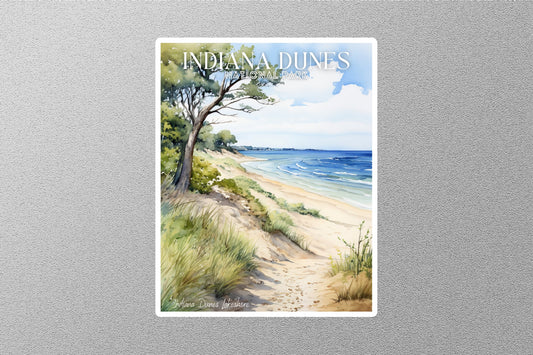 Vintage Indiana Dunes National Park Travel Sticker