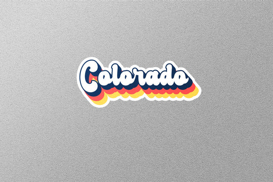 Retro Colorado State Sticker