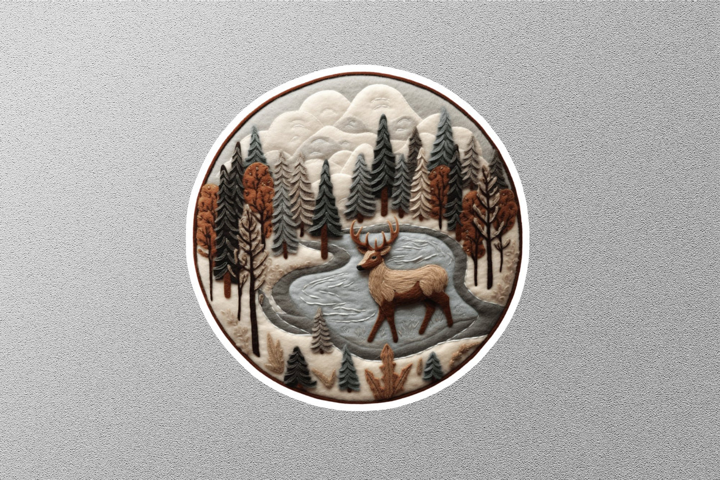 Deer Winter Holiday Sticker