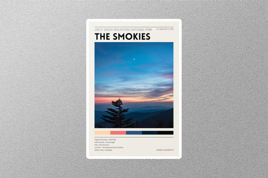 The Smokies Travel Sticker