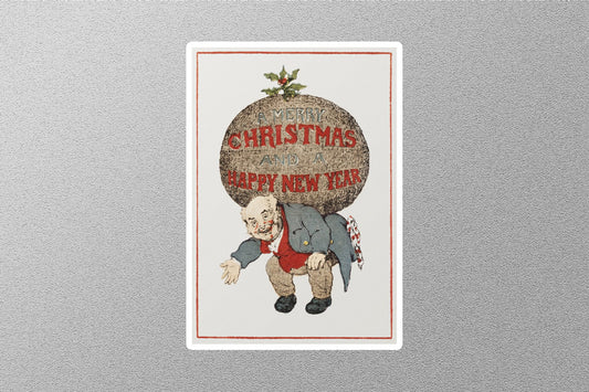 Wholesale Vintage Happy New Year Christmas Sticker