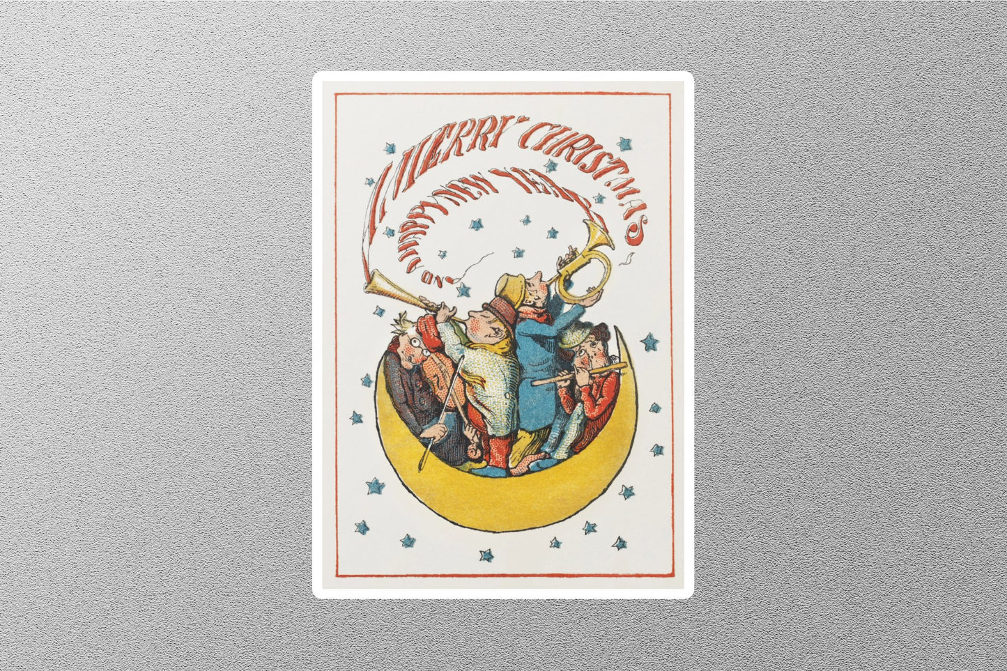 Wholesale Vintage Happy New Year Christmas Sticker
