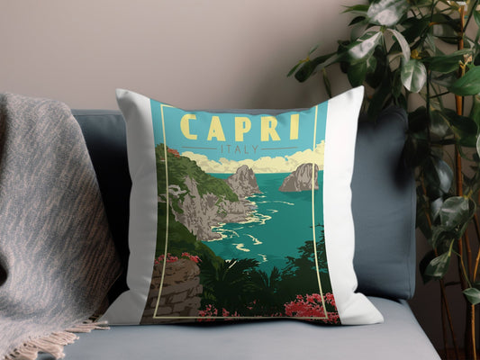 Vintage Capri Throw Pillow