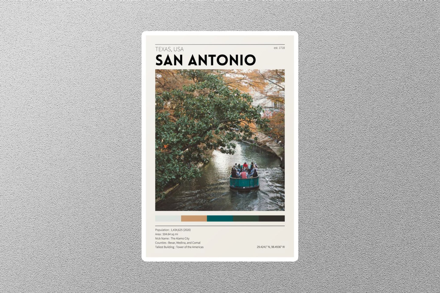 San Antonio Travel Sticker