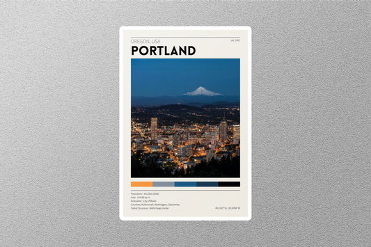 Portland USA Travel Sticker