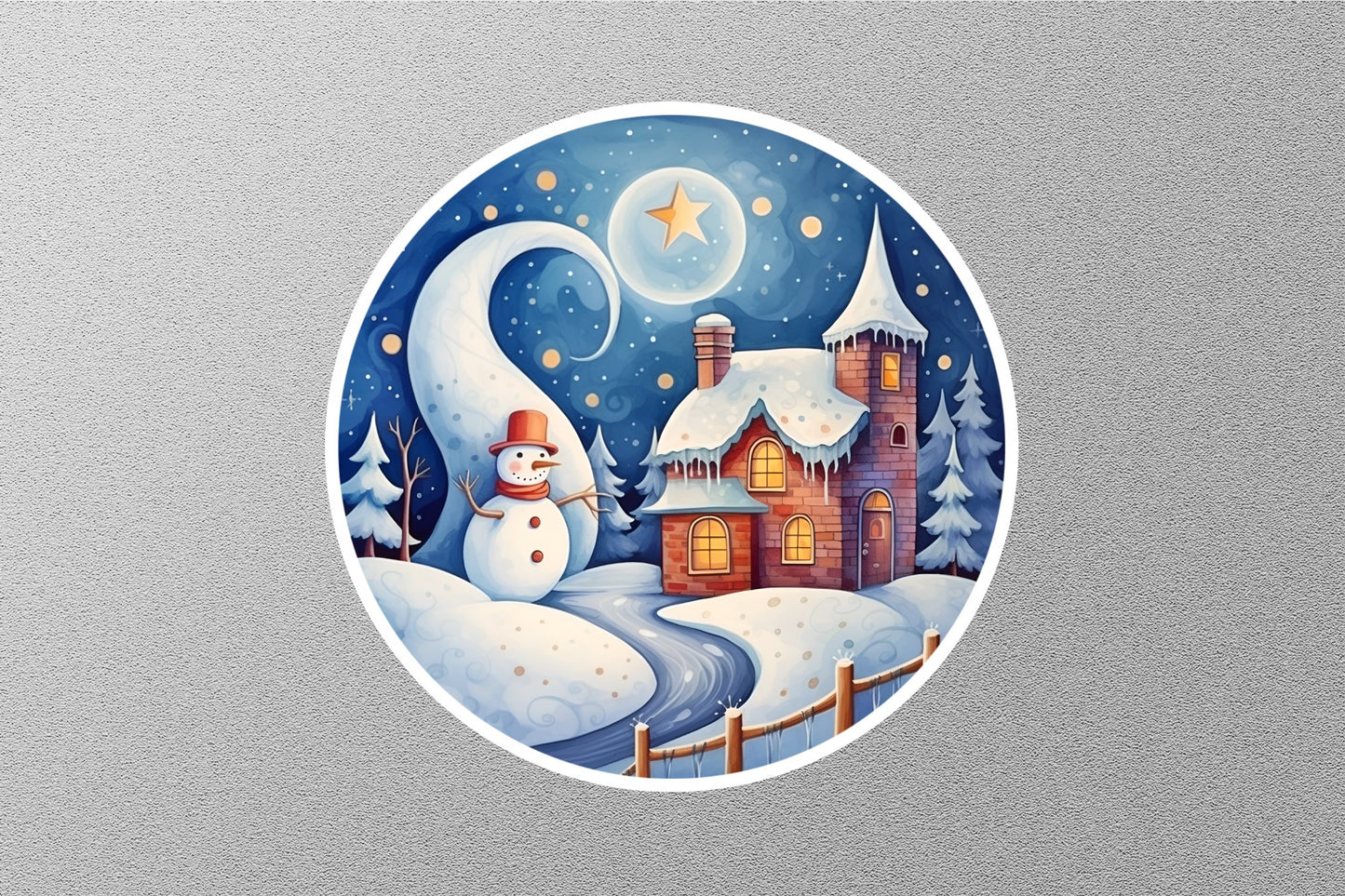 Winter Wonderland Cute Christmas Sticker