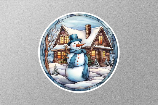 Wholesale Cut Snow Man Christmas Sticker