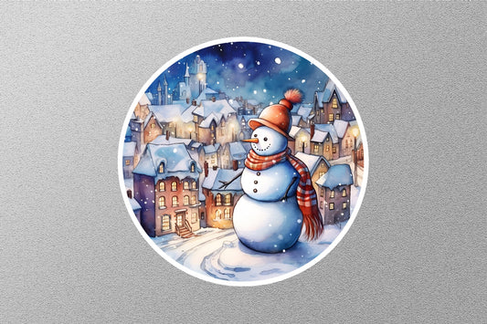 Snowman Cheers Christmas Sticker