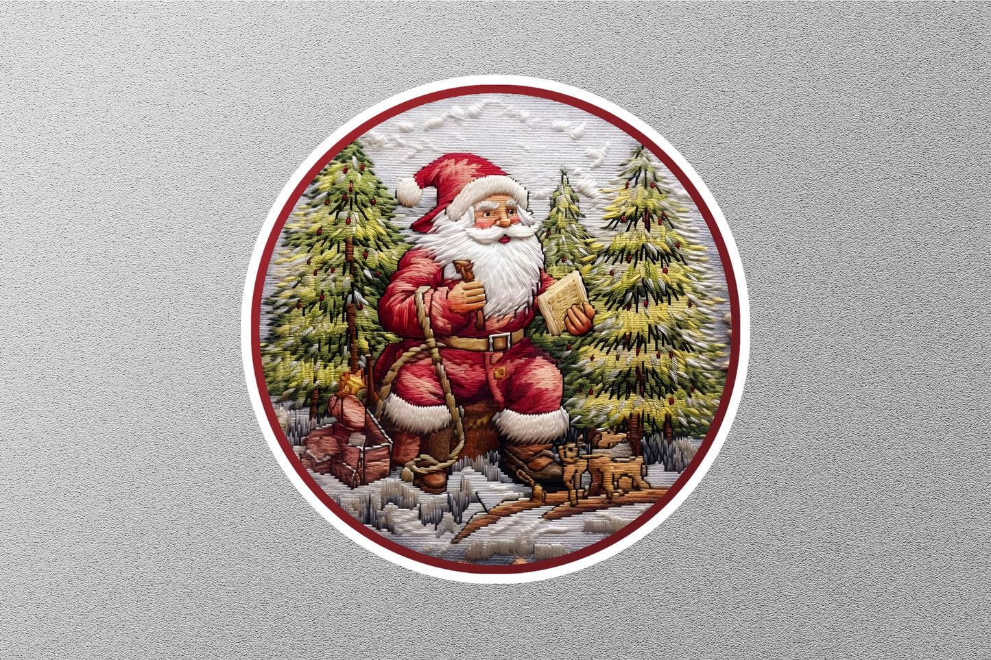 Wholesale Santa Ornament Christmas Sticker