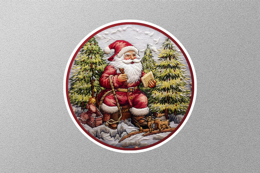 Santa Ornament Christmas Sticker