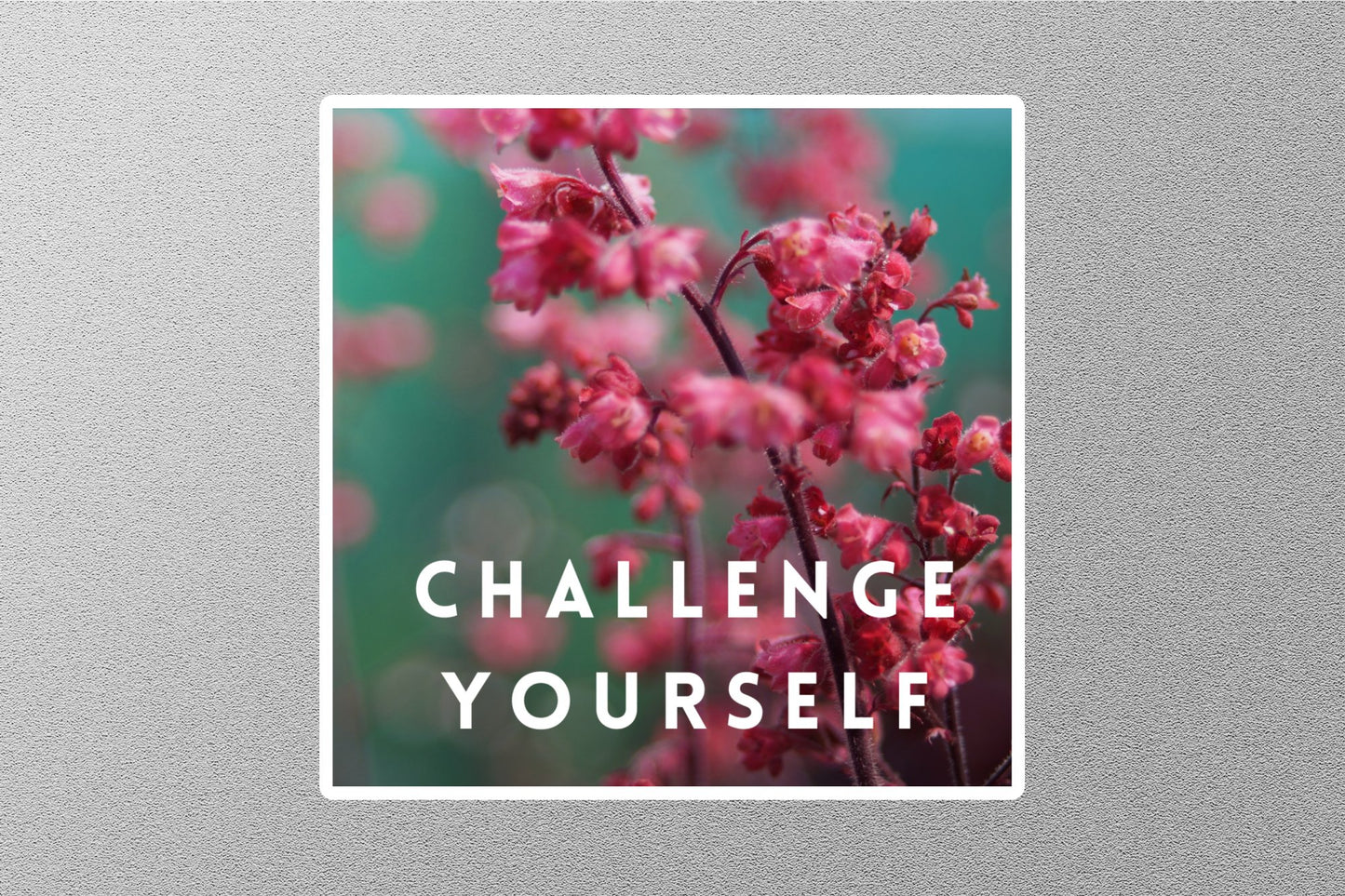 Challenge Your Self Inspirational Quote Sticker