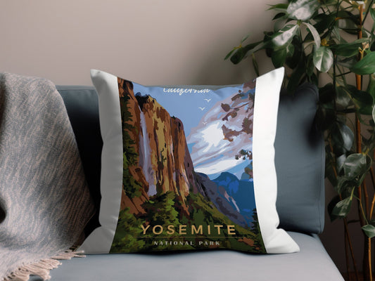 Vintage Yosemite Throw Pillow