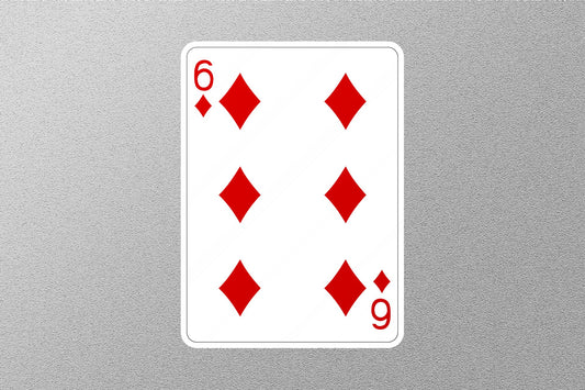 Wholesale 6 of Diamonds Cards Sticker
