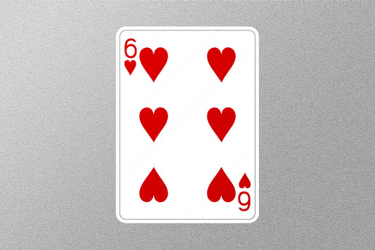Wholesale 6 of Hearts Cards Sticker