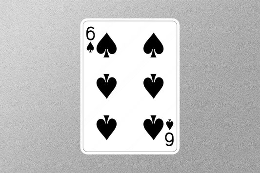 Wholesale 6 of Spades Cards Sticker