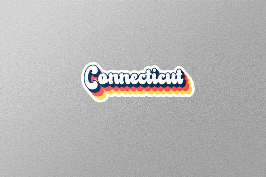 Retro Connecticut State Sticker