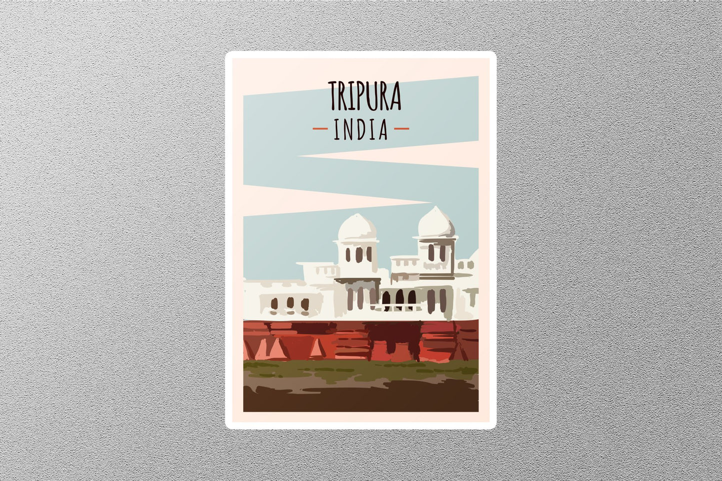 Wholesale Vintage Tripura India Travel Stickers