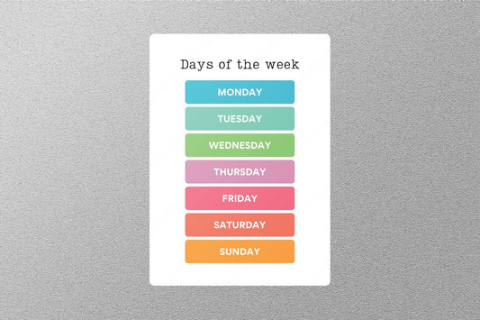 Days of the Week Education Sticker