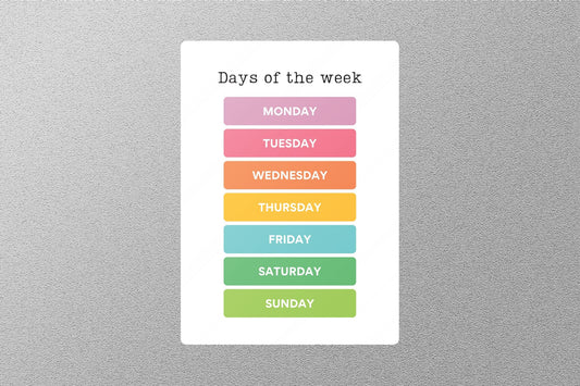 Days of the Week Education Sticker