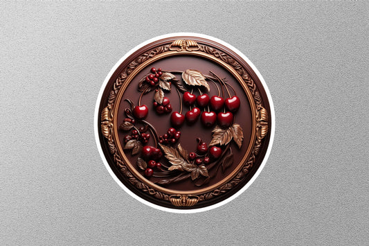 Cherries Wall Molding Medallion Winter Holiday Sticker
