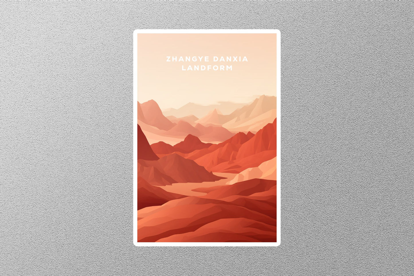 Wholesale Vintage Zhangye Danxia Landform Travel Sticker