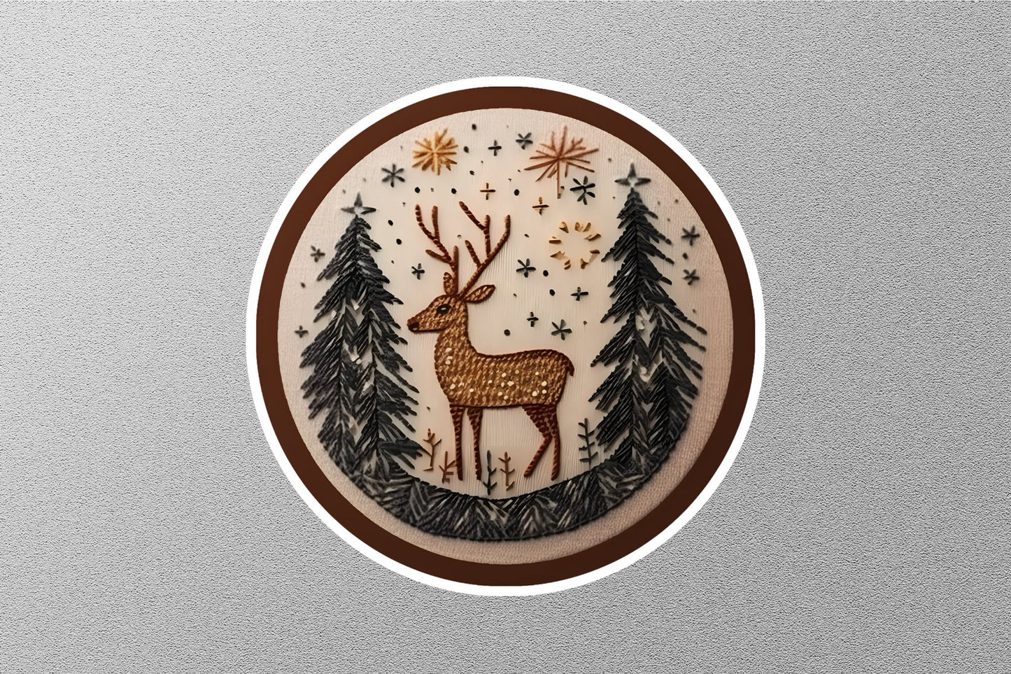 Deer Christmas Sticker