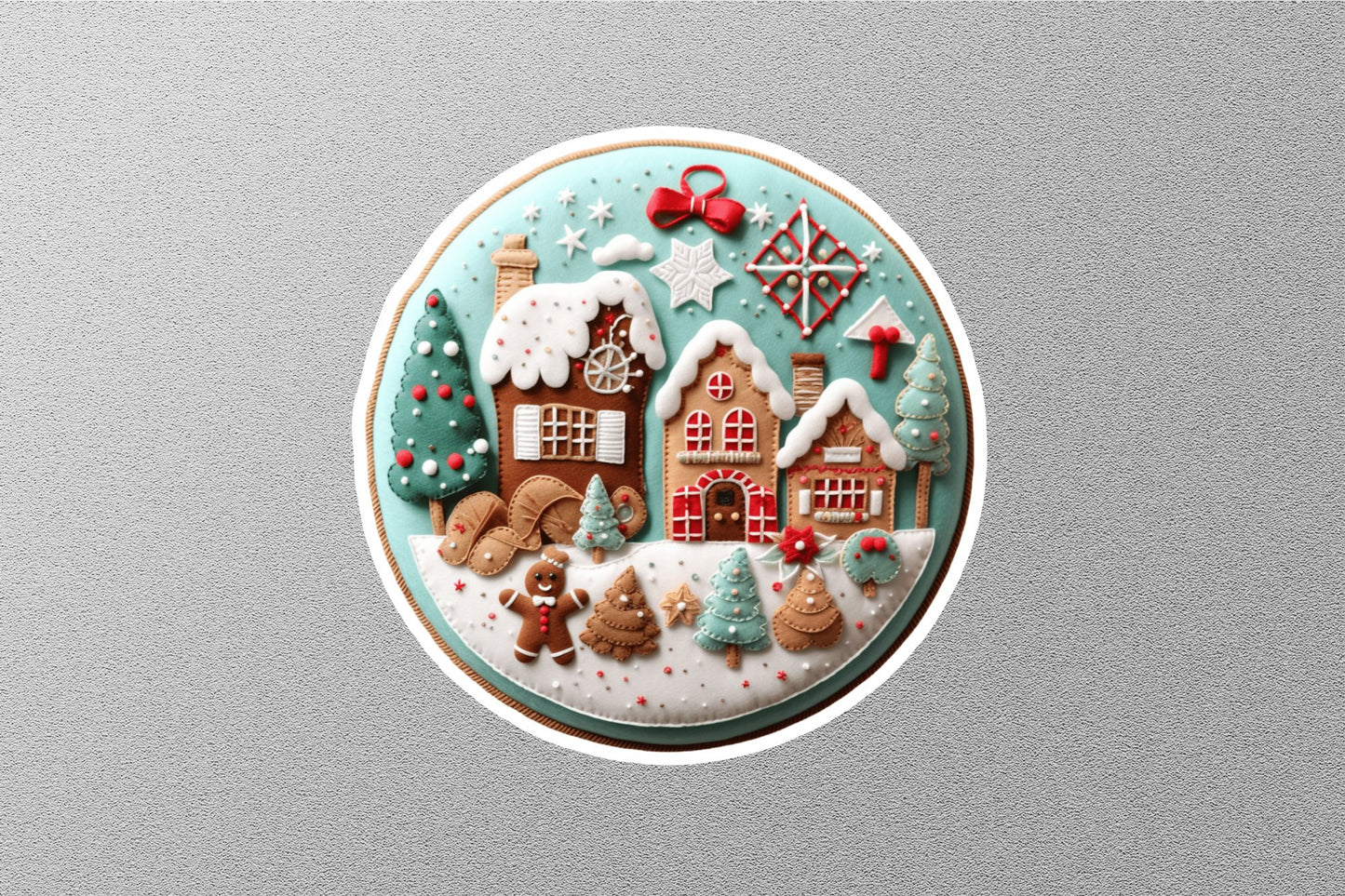 Jolly Gingerbread House Winter Holiday Sticker