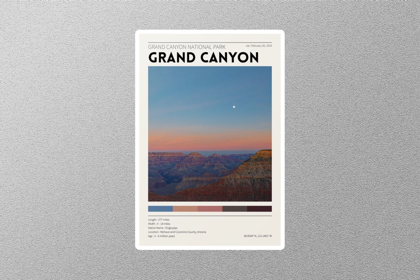 Grand Canyon Travel Sticker