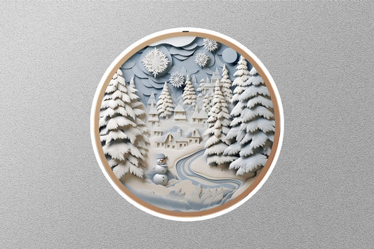 Winter snow Christmas Sticker