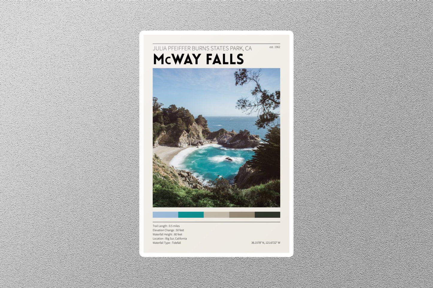 McWay Falls Travel Sticker