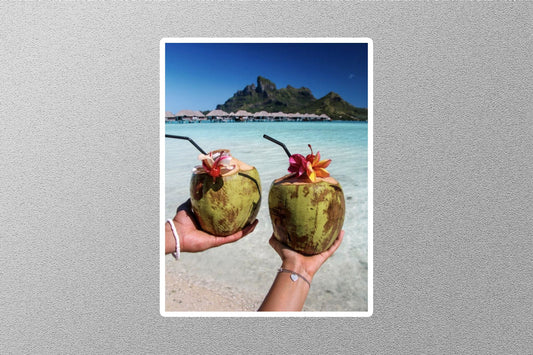 Jamaican Coconut Water Travel Sticker