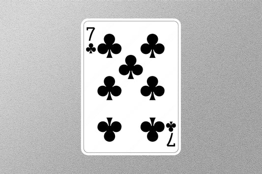 Wholesale 7 of Clubs Cards Sticker