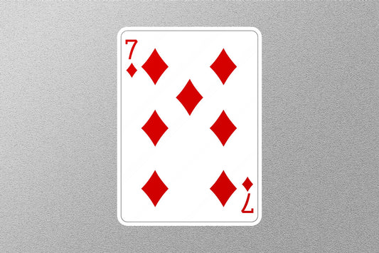 Wholesale 7 of Diamonds Cards Sticker