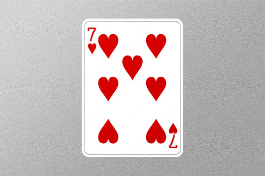 Wholesale 7 of Hearts Cards Sticker