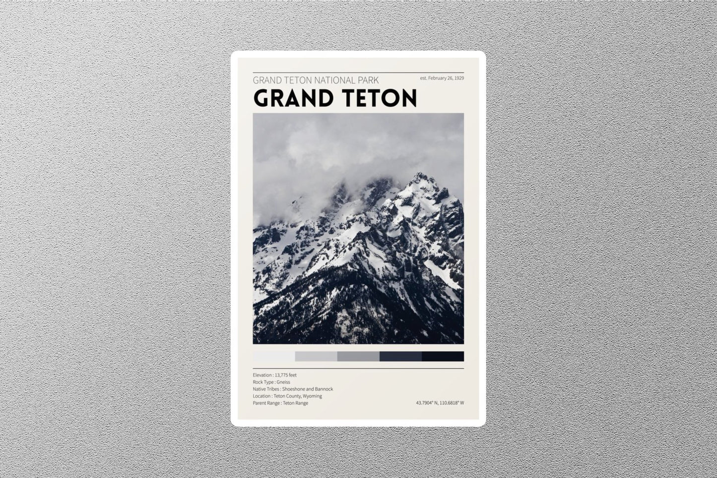 Grand Teton Travel Sticker