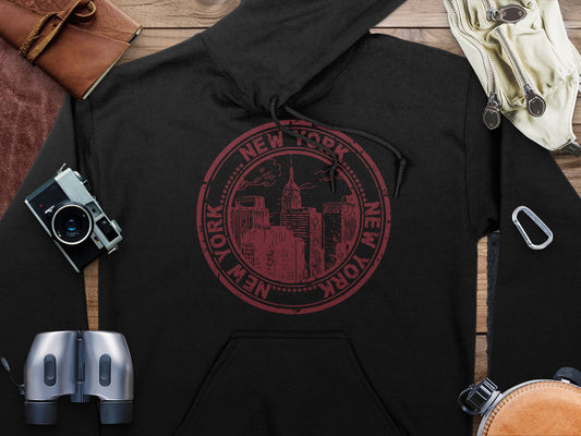 New York Travel Stamp Hoodie