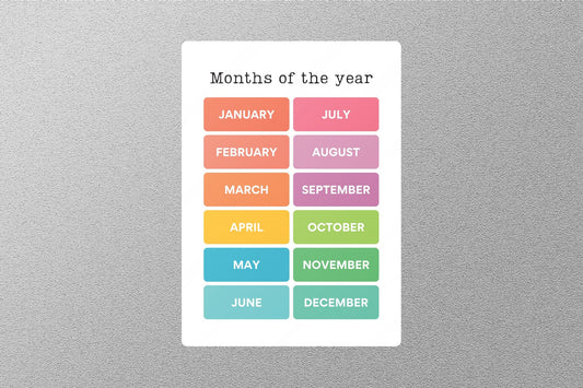 Months of the Year Education Sticker
