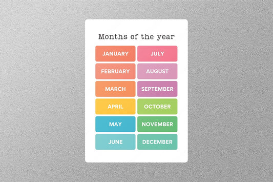 Months of the Year Education Sticker