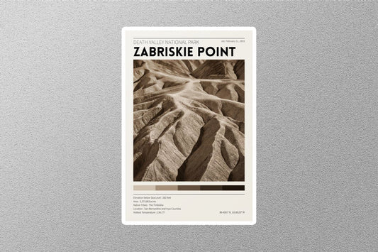 Zabriskie Point Travel Sticker