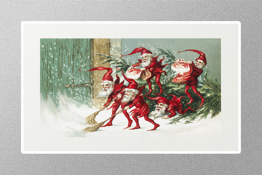Wholesale Vintage Christmas elf Christmas Sticker