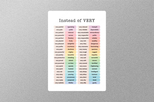 Instead of Very PASTEL 6 Education Sticker