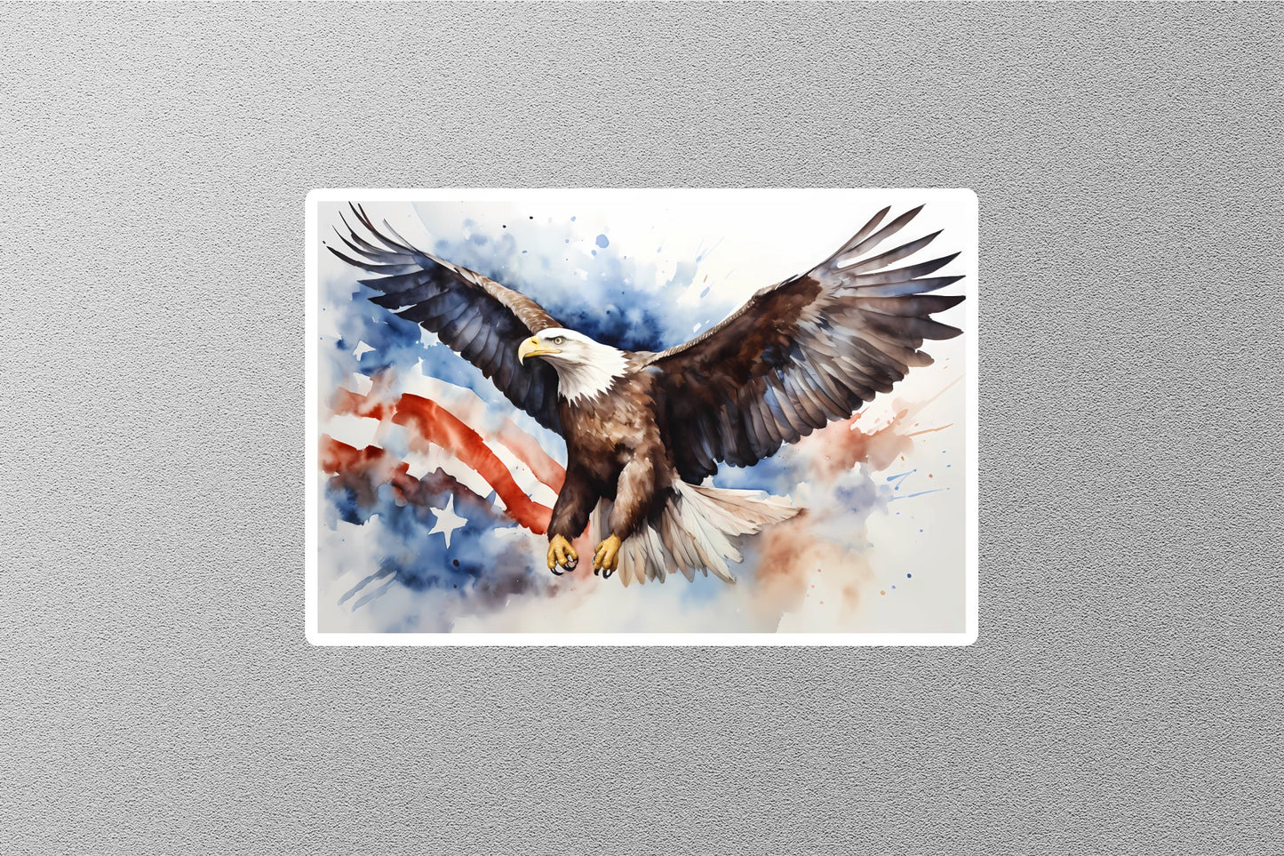 Eagle With American Flag Sticker