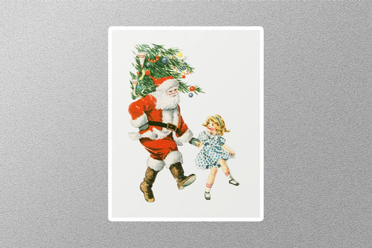 Wholesale Vintage Santa Claus on a Penny Christmas Sticker