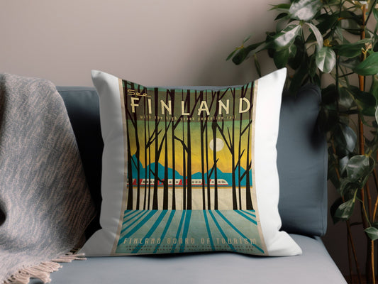 Vintage Finland Throw Pillow