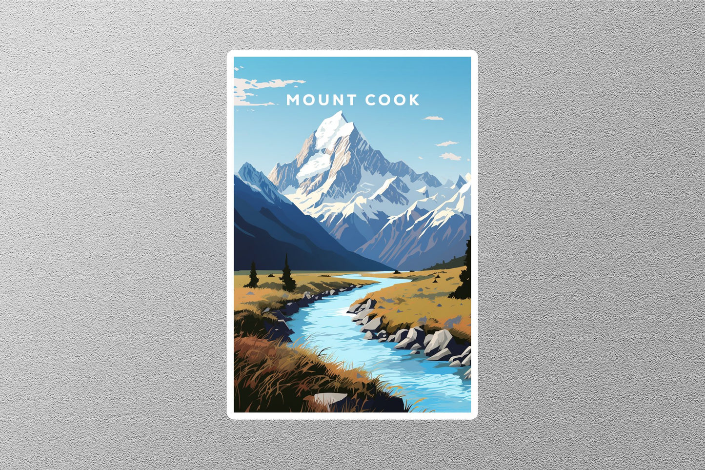 Wholesale Vintage Mount Cook Travel Sticker