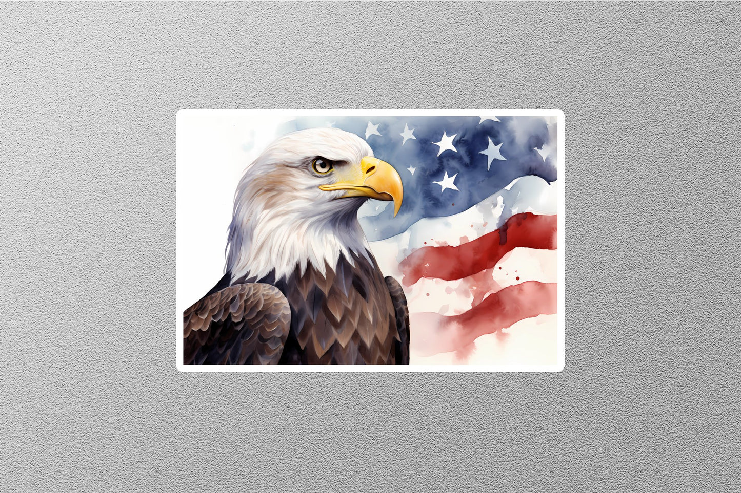 Eagle With American Flag Sticker