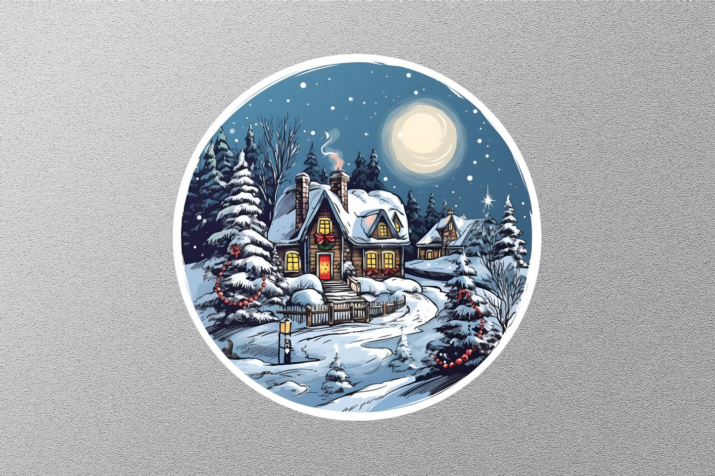 Snow Home Christmas Sticker